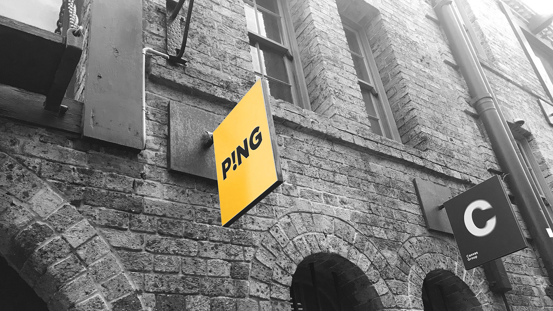 PING Works sign