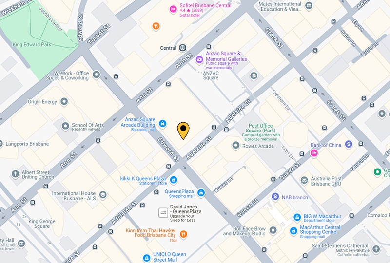 Map of Brisbane office