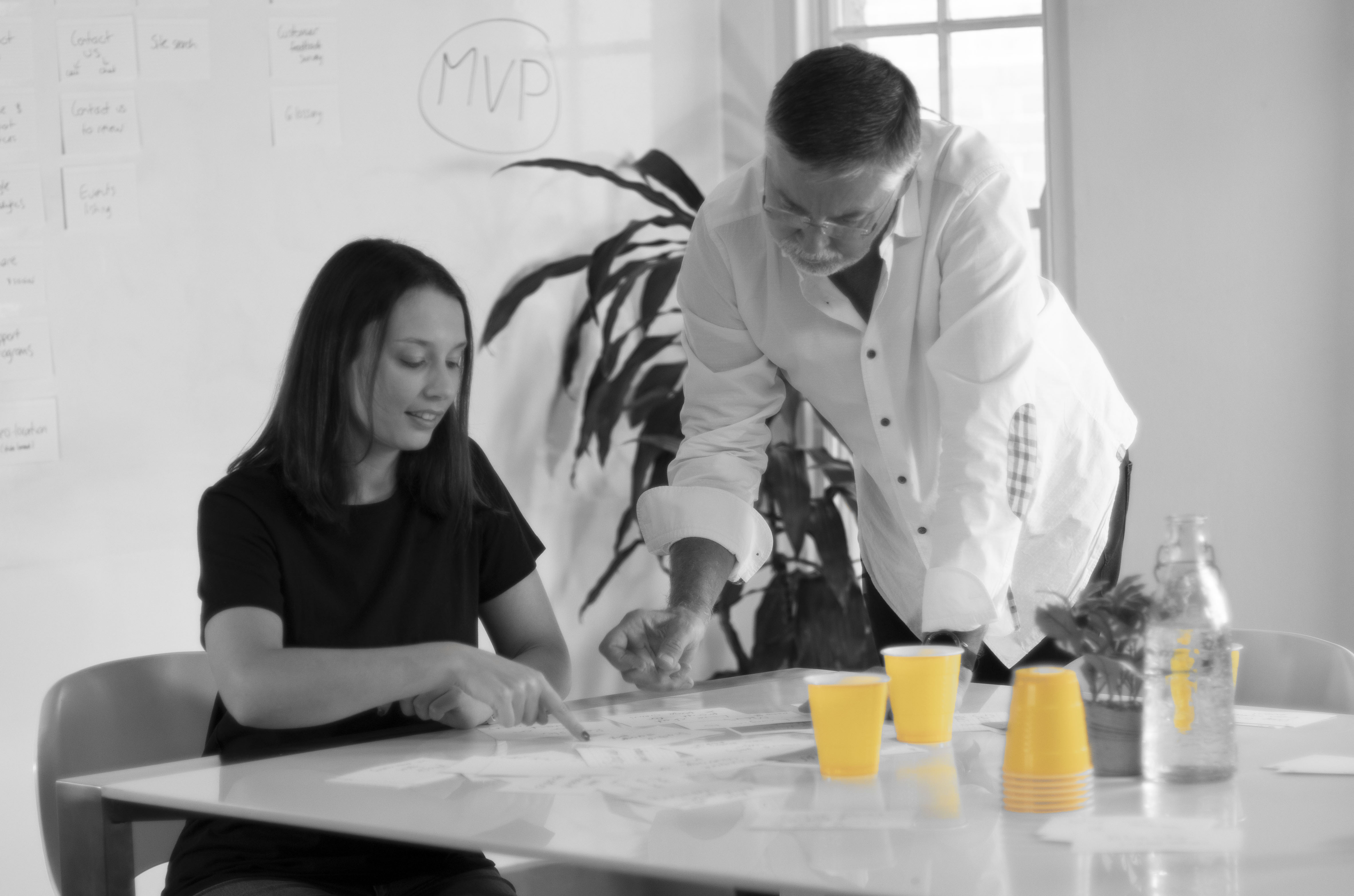 boardroom cups people