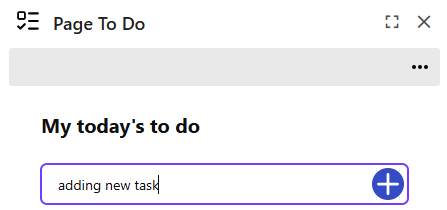 Adding new task into Page todo app Sitecore XM plugin